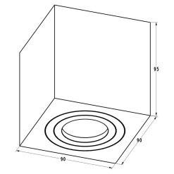 Zumaline Reflektor natynkowy biały QUARDIP SL