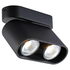 Reflektory|Zumaline Reflektor natynkowy 2-punktowy czarny RONDIA2