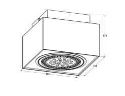 Zumaline Reflektor natynkowy 1-punktowy biały BOXY CL 1