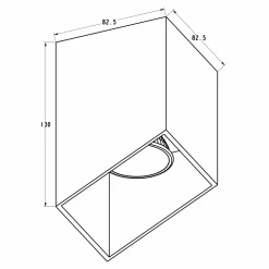 Zumaline Reflektor natynkowy 1-punktowy biały QUBY SL