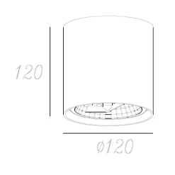 Spoty Natynkowe|Zumaline Reflektor natynkowy 1-punktowy czarny BOX CL 1