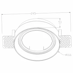 Spoty Wpuszczane|Zumaline Reflektor podtynkowy czarny ONEON o średnicy 16,6 cm