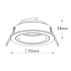 Zumaline Reflektor podtynkowy oczko czarny CHUCK DL