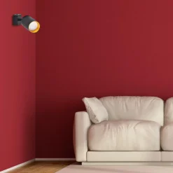 Reflektory| Reflektor podwieszany kinkiet czarno-złoty MARIBEL I