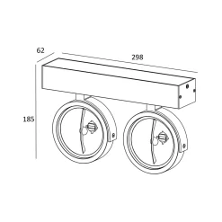 Reflektory|Zumaline Reflektor 2-punktowy biały listwa GO SL 2
