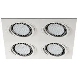 Spoty Wpuszczane|Zumaline Reflektor 4-punktowy podtynkowy biały BOXY DL 4