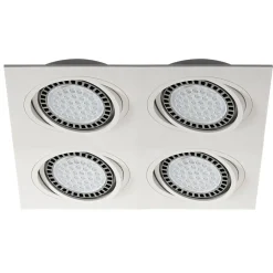 Spoty Wpuszczane|Zumaline Reflektor 4-punktowy podtynkowy biały BOXY DL 4