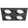Zumaline Reflektor 4-punktowy podtynkowy czarny BOXY DL 4