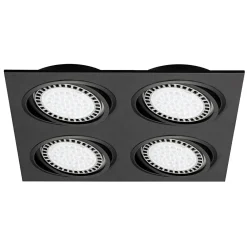 Zumaline Reflektor 4-punktowy podtynkowy czarny BOXY DL 4