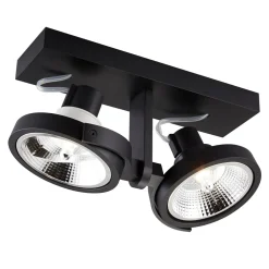 Zumaline Reflektor 2-punktowy z ruchomą głowicą czarny MASTER 111-2-SL