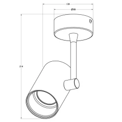 Zumaline Reflektor spot podwieszany biało-złoty TORI SL 1
