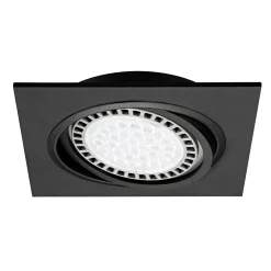 Zumaline Reflektor z kryzą czarny 1-punktowy podtynkowy BOXY DL 1