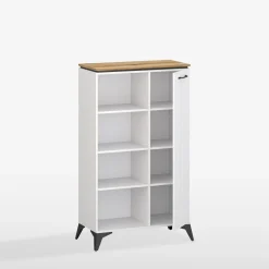 inny Regał biały z ryflowaniem VELUTTO