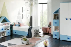 Regały Dla Dzieci|Szafki| Regał domek TOP BABY niebieski