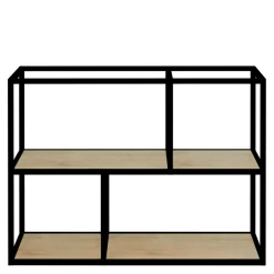 Regał KAMPO 100,2 cm + dębowe półki INSIDE