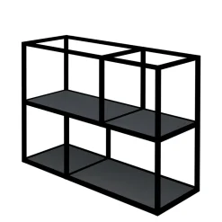 Regały I Półki| Regał KAMPO 100,2 cm + grafitowe półki INSIDE