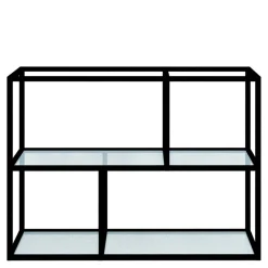 Regały I Półki| Regał KAMPO 100,2 cm + szklane półki INSIDE