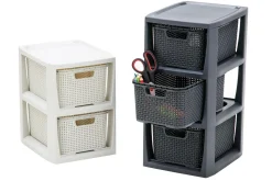 Regał komoda z 3 koszami antracyt