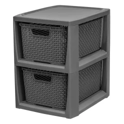 Regał komoda z 2 koszami antracyt