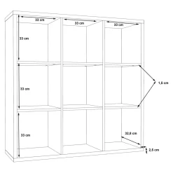 FORTE Regał MAURO 107,2x107,2 cm biały