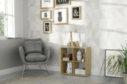 FORTE Regał MAURO 72,7x72,8 cm dębowy