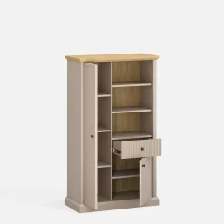 Szafki|Regały|inny Regał niski do salonu IDELLO taupe dąb kamienny