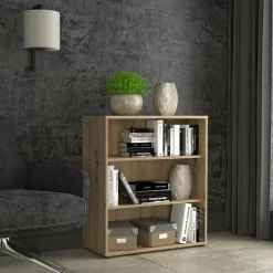 FORTE Regał niski TEMPRA z 3 wnękami 2 dąb artisan