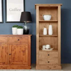 inny Regał niski z litego drewna PAOLA brzoza naturalna