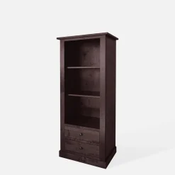 Szafki|Regały|inny Regał niski z litego drewna PAOLA brzoza mahoń