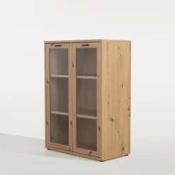 FORTE Regał niski z witryną GOLDSBORO