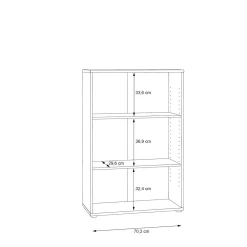 Szafki|Regały|FORTE Regał TEMPRA 2 dąb artisan