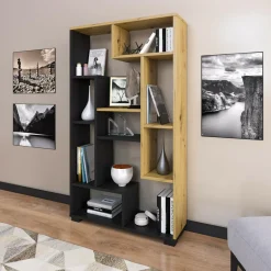 Dzieci Regał UNIWERSUM dąb artisan/czarny
