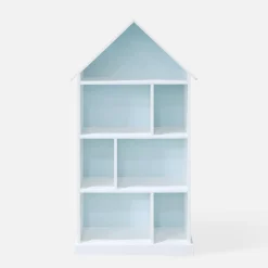 Dzieci inny Regał w kształcie domku FALIANO biało-błękitny