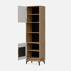 Furni Home Regał z czarnym dekorem KRIS lewy