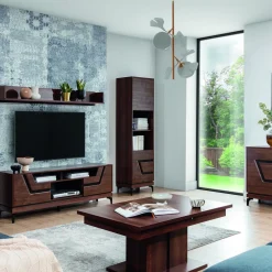 Furni Home Regał z czarnym dekorem VERO lewy