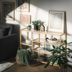 Szafki|Regały|inny Regał z drewna bambusowego HORO 79 cm