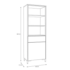 Szafki|Regały|FORTE Regał z szufladą do salonu GALACTIQUE