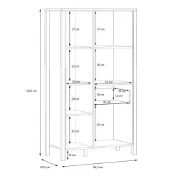 FORTE Regał z szufladą HIGH ROCK