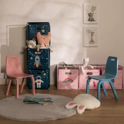 Przechowywanie|Pudełka I Pojemniki Do Przechowywania|inny Regał z 3-szufladami niebieski 35x35x102 cm