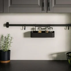 Relingi I Zawieszki| Reling do kuchni czarny OVAL RETRO 60 cm