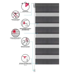 Rolety I Akcesoria| Roleta DZIEŃ NOC 72,5x140 cm