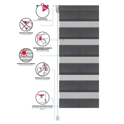 Roleta DZIEŃ NOC 80x140 cm