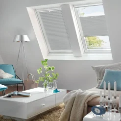 Rolety I Akcesoria|inny Roleta plisowana z przyssawką, szara 59x100 cm