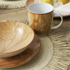 Miski, Patery I Półmiski|Lubiana Salaterka porcelanowa pomarańczowa CZTERY PORY ROKU 17,5 cm