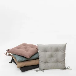 Poszewki I Poduszki Dekoracyjne|inny Siedzisko na krzesło szare SAWANA 38x38 cm