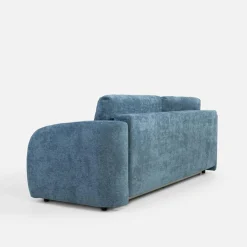 Sofy|inny Sofa 3 osobowa, rozkładana z pojemnikiem granatowa PORTO