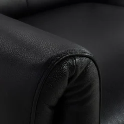 Sofy|Trend Line Sofa 2 osobowa skórzana czarna MILANO