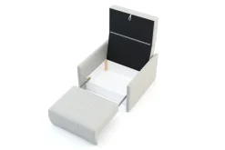 Dzieci Sofa amerykanka 93 cm szara LEO I