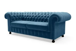 Sofy|Inspire Sofa glamour niebieska CHESTER