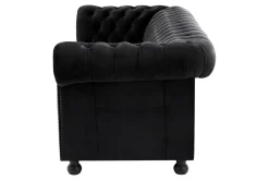 Sofy|Inspire Sofa glamour rozkładana czarna CHESTER